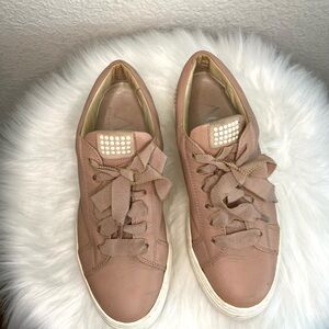 AGL Blush Pink Sneakers with Ribbon Laces
